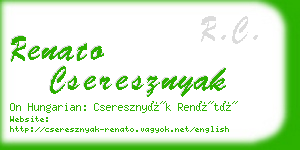 renato cseresznyak business card